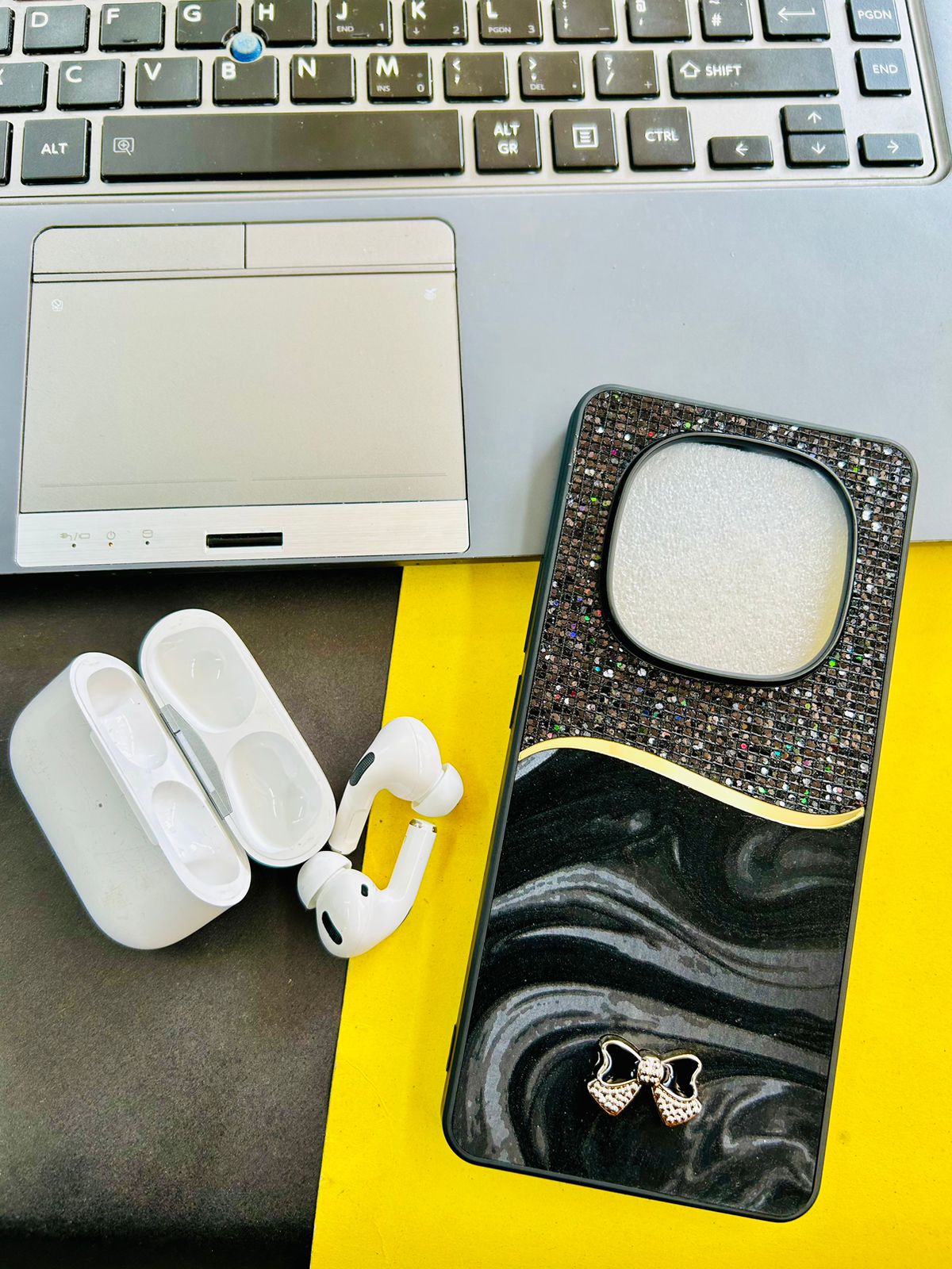 FANCY BUTTERFLY STONE CASE SAMSUNG TECNO REDMI